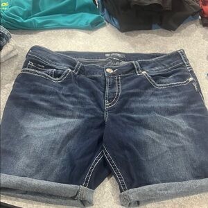 Silver Denim Blue Women's Shorts